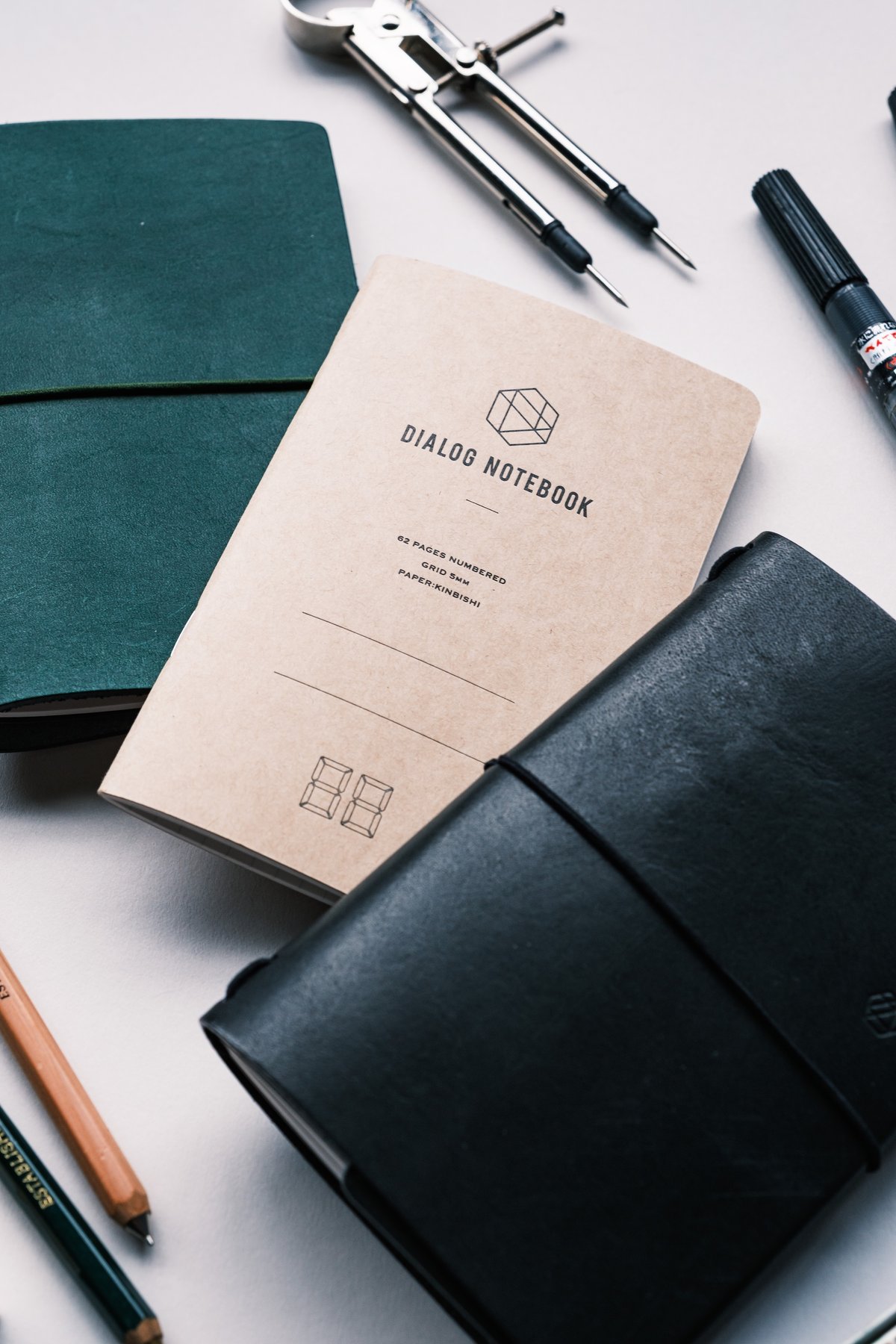 DNレザーノートカバー（ダブルオイルアンティークヌメ革・グリーン