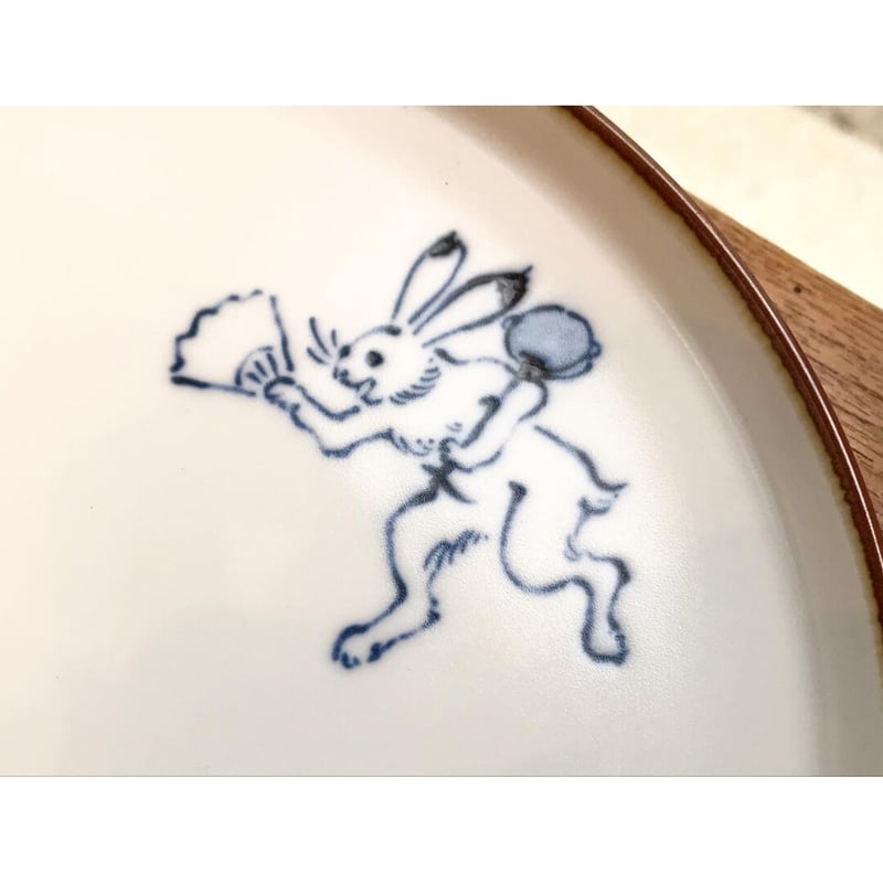 鳥獣戯画大皿　台付　置き物 鳥獣戯画中皿(和風丸皿(小サイズ))|食器通販の陶磁庵