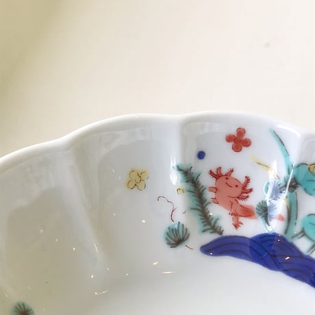 色絵 菊形鉢 中
