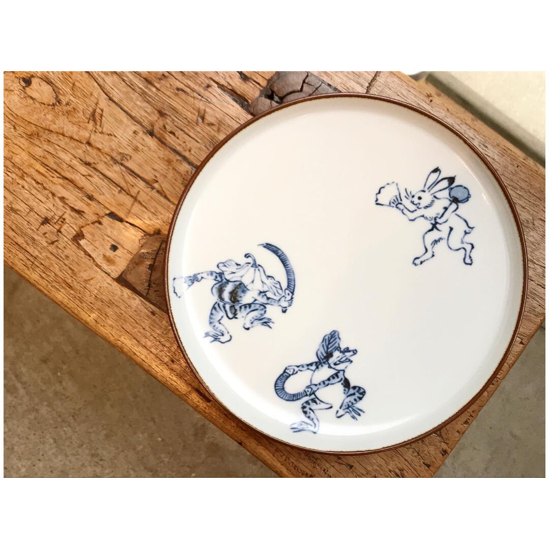 鳥獣戯画大皿　台付　置き物 小皿〈国宝 鳥獣人物戯画〉（全2種）京都便利堂オンラインショップ