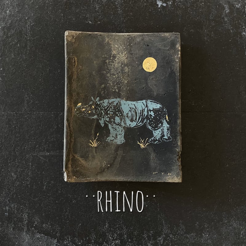 田中健太郎 vintage¨KAWARA¨ アート「RHINO」 | icci kawara