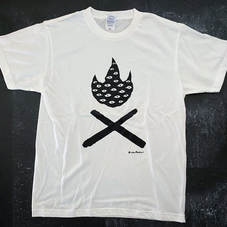TAKIBI DX  T-shirt（WHITEｘBLACK）　Design by KENTARO TANAKA