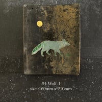 田中健太郎　vintage KAWARA art work   #4 Wolf ❶
