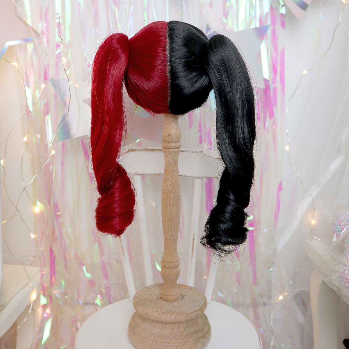 確認たらりんヘアリボン ヘアゴム華やかリボン1207ラインストーン紺