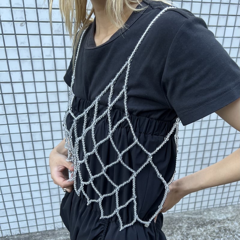 beaded vest(clear) | heki beaded vest(clear) | heki