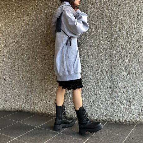 Side ribbon short vest(GY)