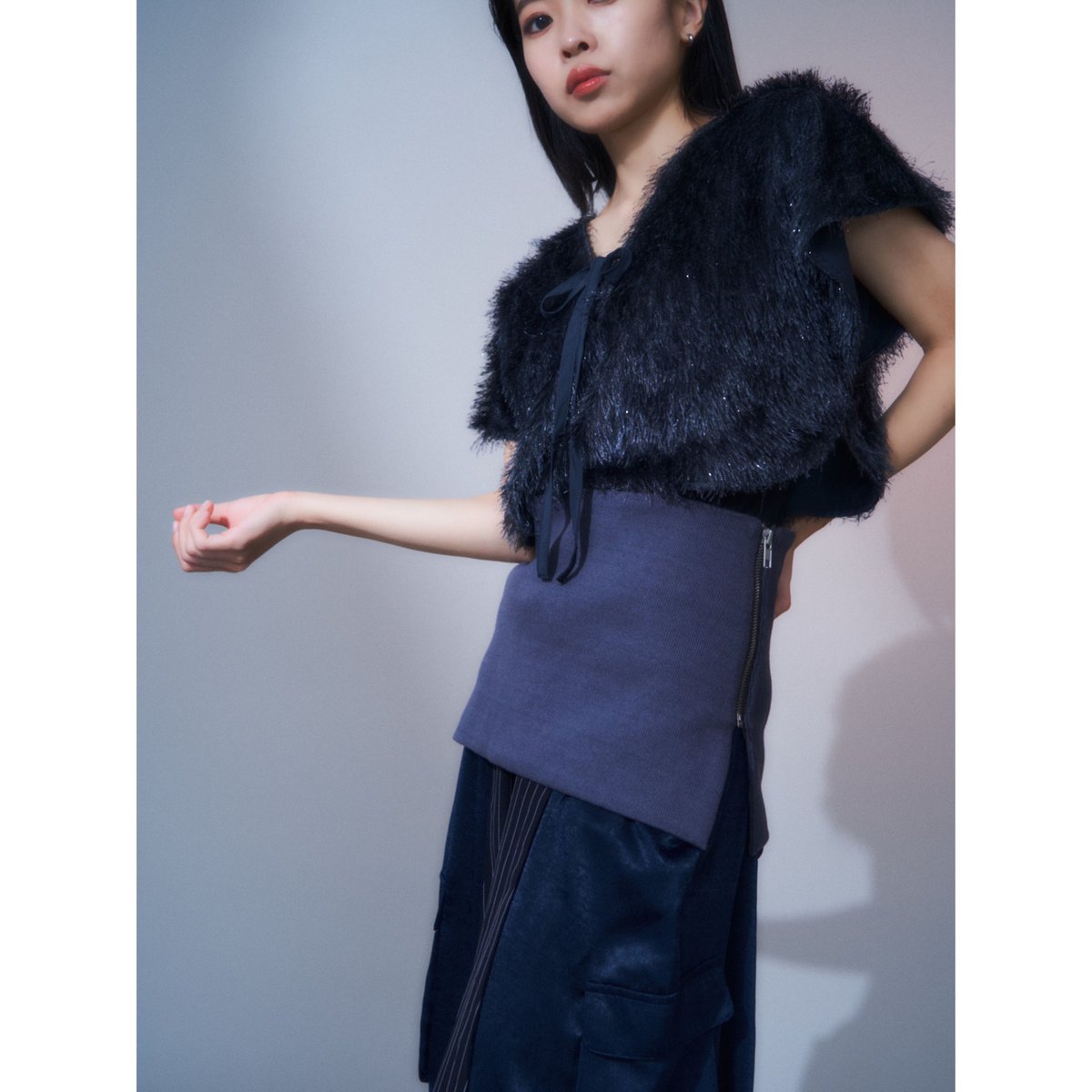 heki shaggy rib vest(GY) - www.premiumpropertyworld.com