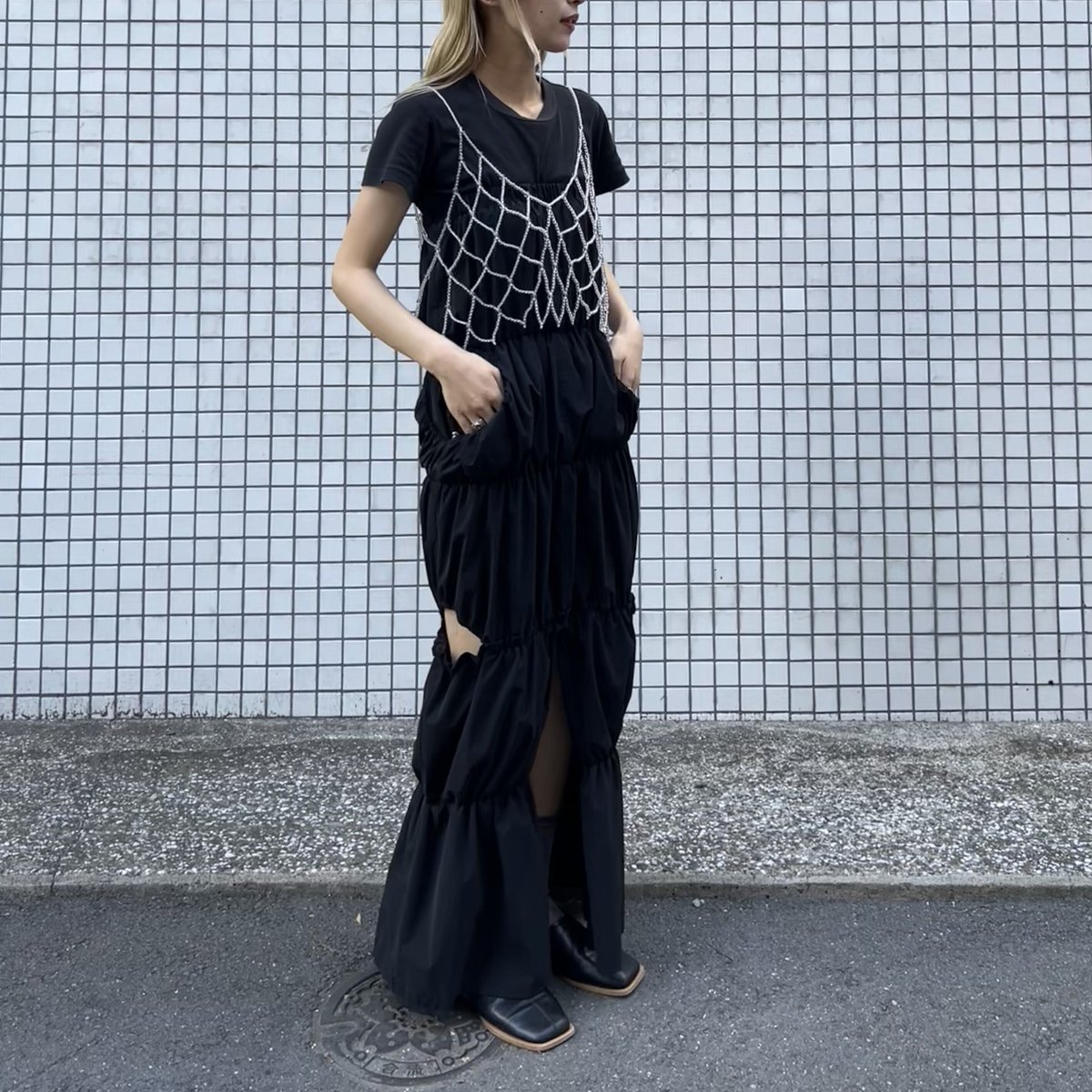 beaded vest(clear) | heki beaded vest(clear) | heki