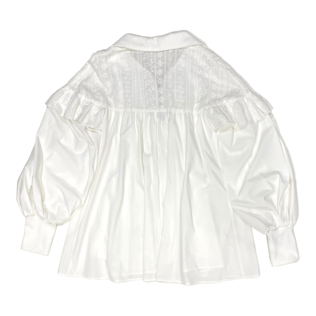 half zip frill blouse | heki