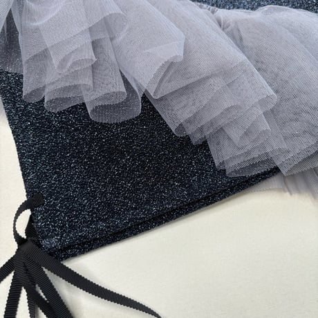 Side ribbon short vest(GY)