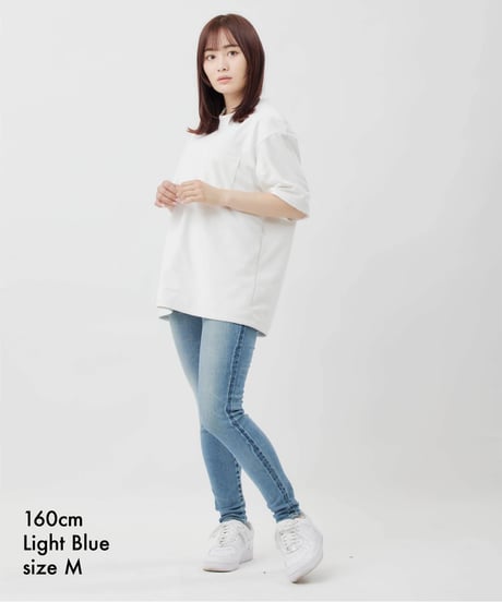 【特許超撥水】脚を長く・まっすぐ・美しく魅せる神JEANS WOMEN／脚痩せ効果抜群／LIGHT BLUE／ライトブルー／ヴィンテージ淡色