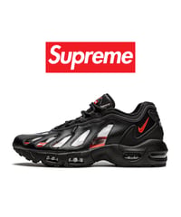 【先着１名様/送料込/国内最安値】新品 NIKE AIR MAX 96 "SUPREME"BLACK/SPEED RED-CLEAR