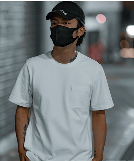 【完売御礼】Box Pocket Side Slit Tee White　20S-101