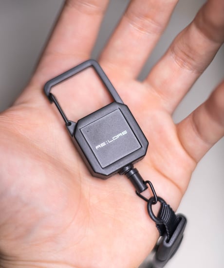 【便利・なくさないための】オリジナルリールキーホルダー／Original Reel Key Chain Matte Black　20F-404