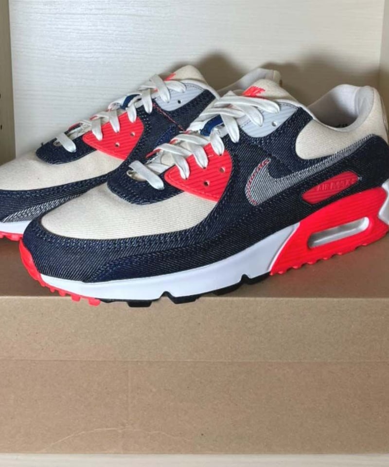 【正規保証】新作 数量限定 NIKE AIR MAX 90 デニム 送料込 送料込/最安値】新品 NIKE AIR MAX 90 DENHAM DENIM/INFRAR