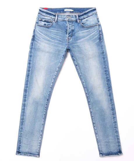 【ラスト1着・超撥水・脚長効果】14.5OZ／ヘビーオンスハイパーストレッチデニムパンツ Vintage Light Blue／ライトブルー／淡色