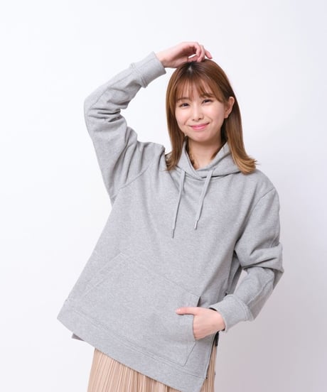 【超撥水】Pullover Side Zip Hooded Sweatshirt T/GRY　19S-103