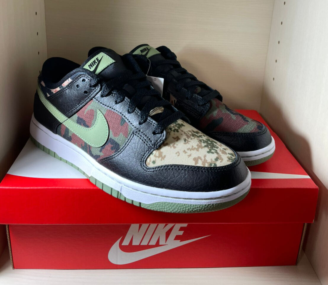 定価販売／送料込】新品NIKE DUNK LOW SE Black Multi-Camo |