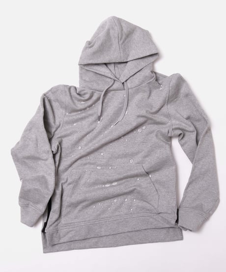 【超撥水・メディアで話題】プルオーバーサイドファスナーパーカー杢グレー Pullover Side Zip Hooded Sweatshirt Heather Gray