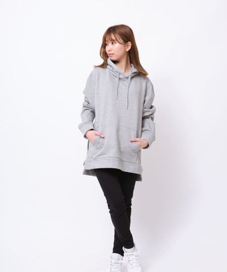 【超撥水】Pullover Side Zip Hooded Sweatshirt T/GRY　19S-103
