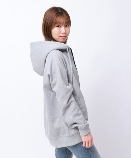 【超撥水】フードが立つ上質素材を使用したZIP UPパーカー／Raglan Zip Hooded Sweatshirt Heather Gray