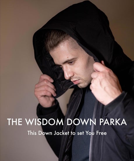 再販不可【SAMPLE品／1着限定】10,000円お得！ THE WISDOM DOWN PARKA 最強手ぶらダウンジャケット NAVY