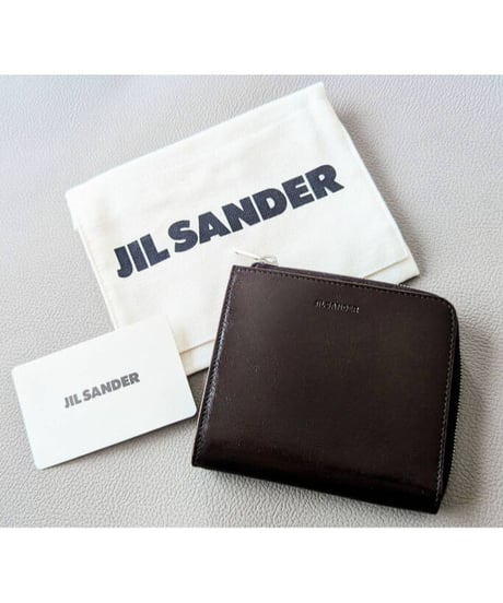 【送料込/新品/正規品】JIL SANDER ジル サンダーL字ファスナーミニウォレット コンパクト財布 薄型 2つ折り
