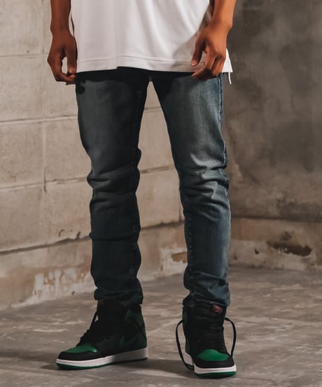 【サンプルも全て完売御礼】14.5OZ／ヘビーオンスハイパーストレッチデニムパンツ　Vintage Mid Blue／ヴィンテージミッドブルー