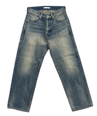 【限定6着】MADE IN YP | RE:LORE『VINTAGE SELVEDGE JEANS』 MID BLUE｜後ろ右ポケットにタグ付き