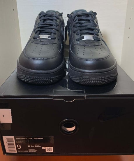 【送料込/最安値】新品 NIKE AIR FORCE 1 LOW BLACK "Supreme®"