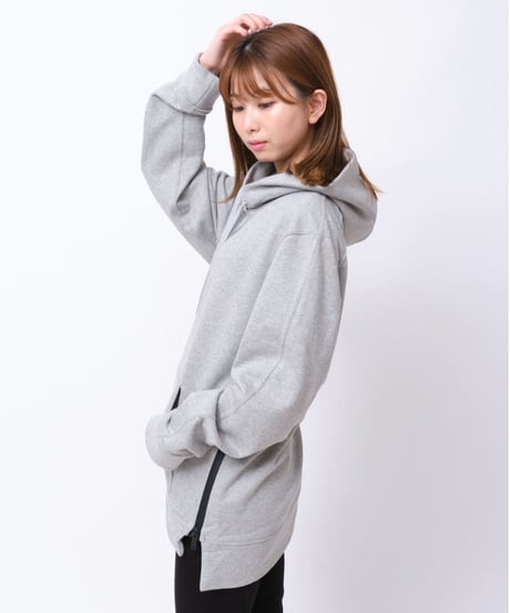 【超撥水】Pullover Side Zip Hooded Sweatshirt T/GRY　19S-103