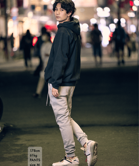 【奇跡の再入荷・1着限定】脚が長く見える5ポケットスウェットパンツ／Slim-fit Tapered Sweat Pants 杢グレー／GREY