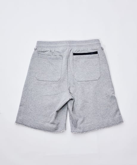 【超撥水・手ぶら】5ポケットスウェットショートパンツ 杢グレーBoxy Cut Off Sweat Short Pants Heather Gray　19S-218