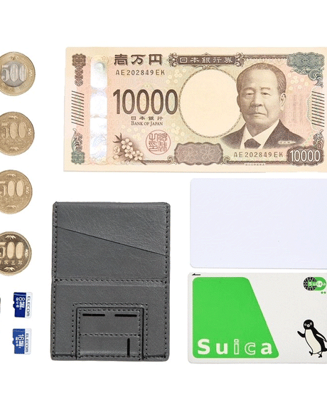【限定公開・特別価格】意匠登録済｜スマホスタンド・リング・財布の３WAY｜硬貨も入る、厚さ６mmのコンパクトウォレット