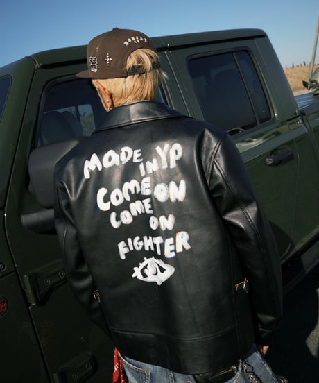 MADE IN YP | RE:LORE『VINTAGE HORSEHIDE RIDERS JACKET』"COME ON COME ON FIGHTER".ver