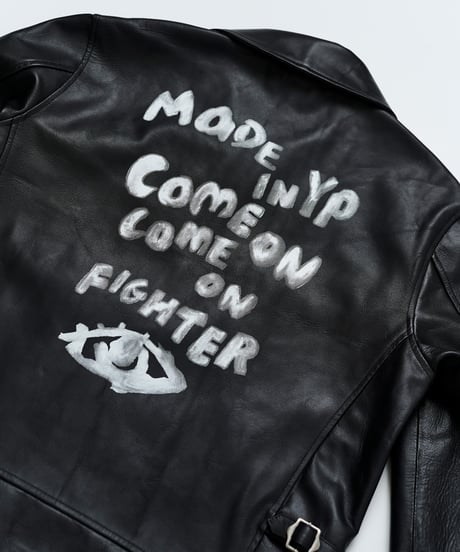 MADE IN YP | RE:LORE『VINTAGE HORSEHIDE RIDERS JACKET』"COME ON COME ON FIGHTER".ver