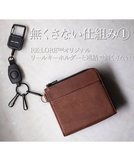 【1秒会計】最小・無くさない！国産の超撥水本革『天才ミニ財布／THE GENIUS WALLET』NAVY