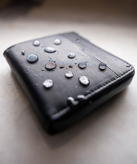 【1秒会計】最小・無くさない！国産の超撥水本革『天才ミニ財布／THE GENIUS WALLET』BLACK