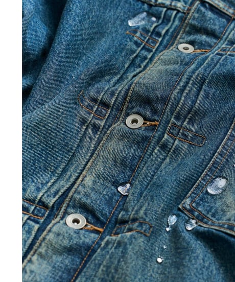 【限定14着】MADE IN YP | RE:LORE『VINTAGE SELVEDGE DENIM JACKET』 MID BLUE｜ポケットにタグ有り