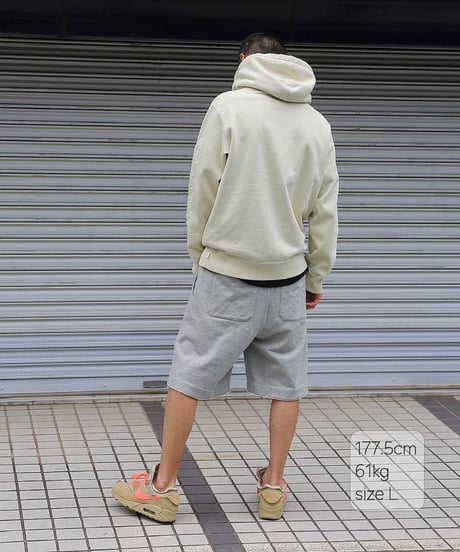 【超撥水・手ぶら】5ポケットスウェットショートパンツ 杢グレーBoxy Cut Off Sweat Short Pants Heather Gray　19S-218