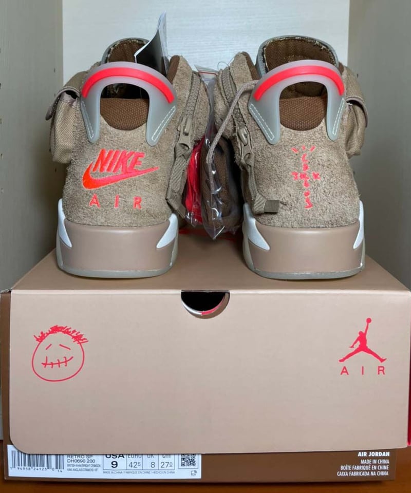 【送料込み／新品未使用】Travis Scott  Air Jordan 6 先着1名様/送料込/国内最安値】新品NIKE AIR JORDAN 6 RETRO