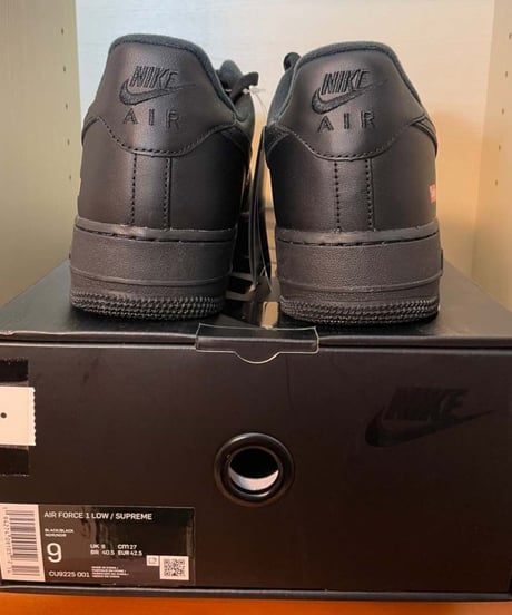 【送料込/最安値】新品 NIKE AIR FORCE 1 LOW BLACK "Supreme®"