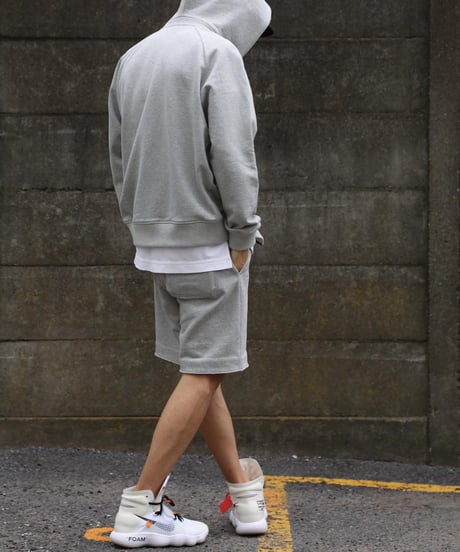 【テレビ掲載・超撥水】高品質の証・フードが立つ／ラグランフロントファスナーパーカー杢グレー　Raglan Zip Hooded Sweatshirt Heather Gray