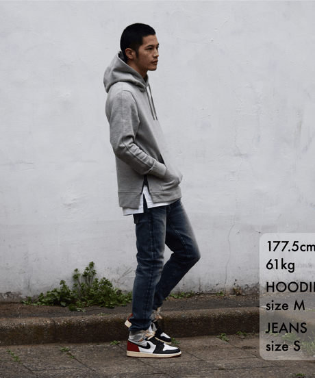 【超撥水・メディアで話題】プルオーバーサイドファスナーパーカー杢グレー Pullover Side Zip Hooded Sweatshirt Heather Gray