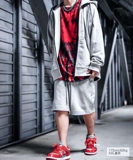 【テレビ掲載・超撥水】高品質の証・フードが立つ／ラグランフロントファスナーパーカー杢グレー　Raglan Zip Hooded Sweatshirt Heather Gray