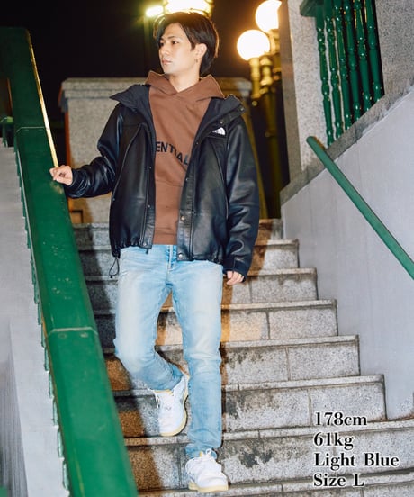 【特許超撥水・令和の虎ご愛用】脚が長く見える神JEANS TYPE-2 /ライトブルー LIGHT BLUE 脚長効果・O脚対策・スタイルアップ・若見え