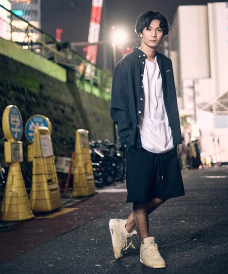 【超撥水・手ぶら】5ポケットスウェットショートパンツ ブラック 黒 Boxy Cut Off Sweat Short Pants Black　19S-218