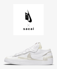【送料込/国内最安値】新品NIKE BLAZER LOW/SACAI White Patent Leather