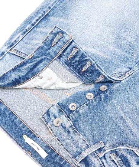 【ラスト1着・超撥水・脚長効果】14.5OZ／ヘビーオンスハイパーストレッチデニムパンツ Vintage Light Blue／ライトブルー／淡色