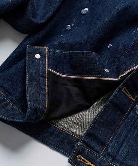 【限定1着】MADE IN YP | RE:LORE『VINTAGE SELVEDGE DENIM JACKET』 INDIGO｜ポケットにタグ無し（別付け）